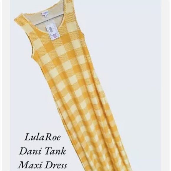 LuLaRoe NWT Dani Maxi Dress.Sleeveless Floor-Lemgth Colorblock Large HTF - Picture 7 of 8
